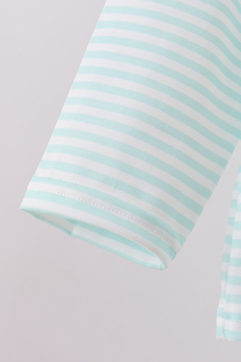 Blue bear embroidery top