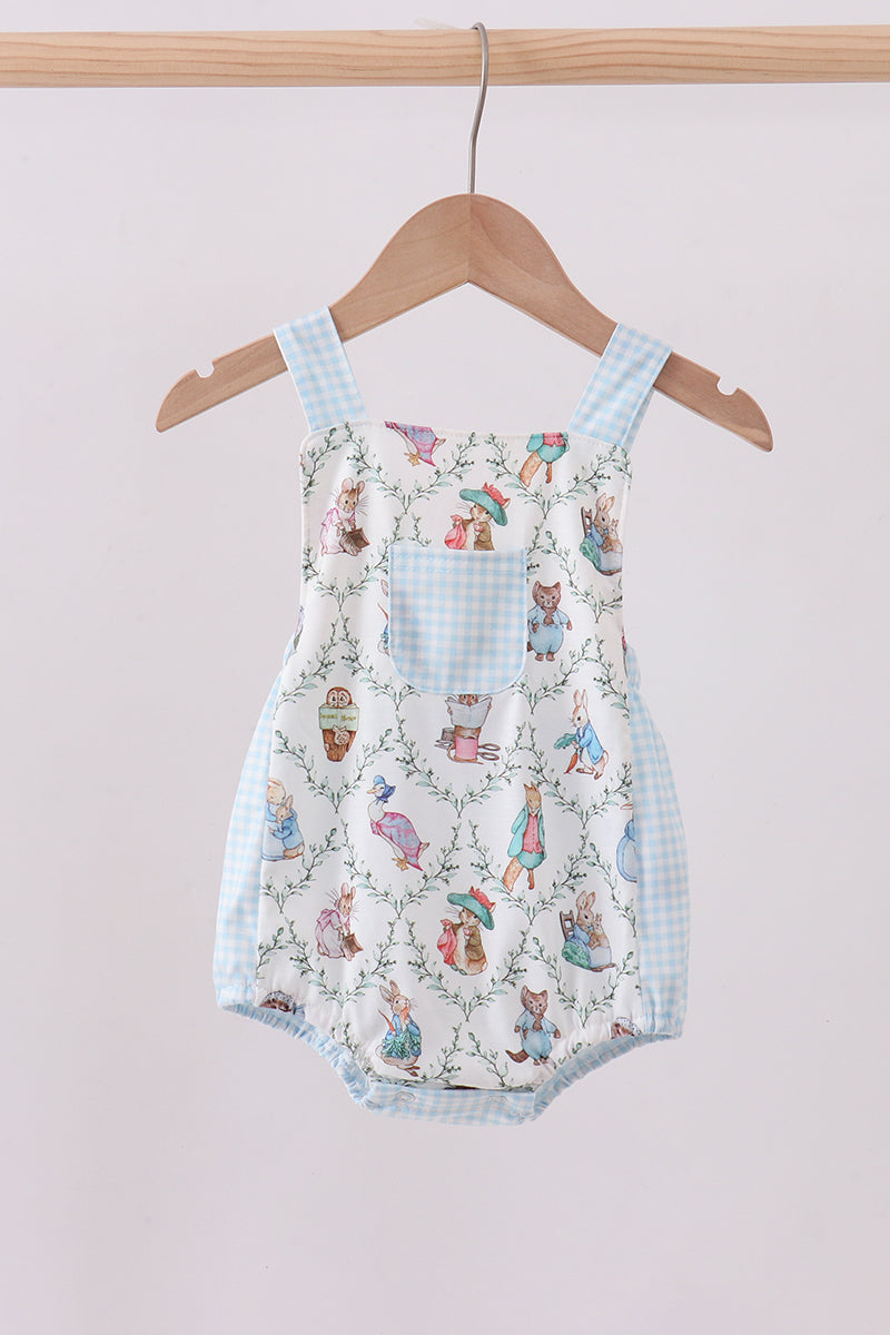 Blue bunny print bubble