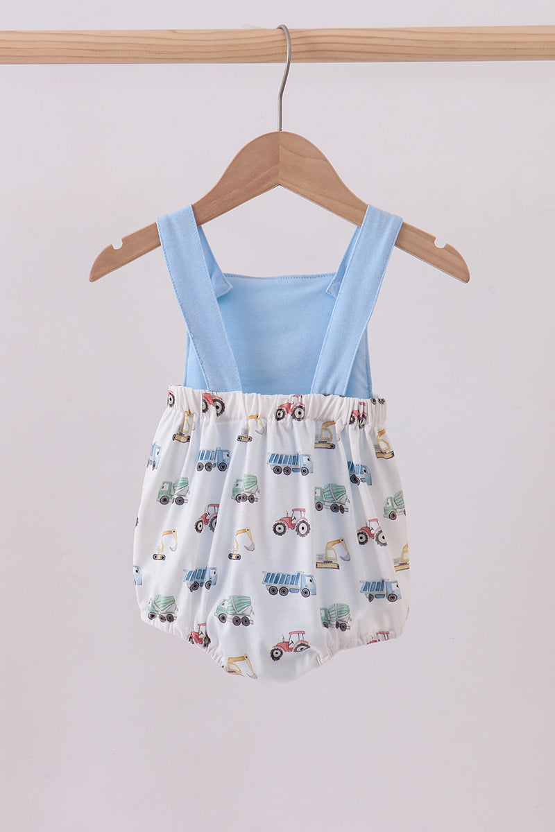 Blue car embroidery bubble