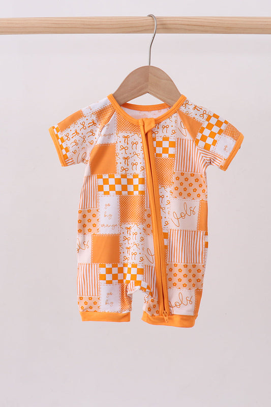 Tennessee floral checkered bamboo romper