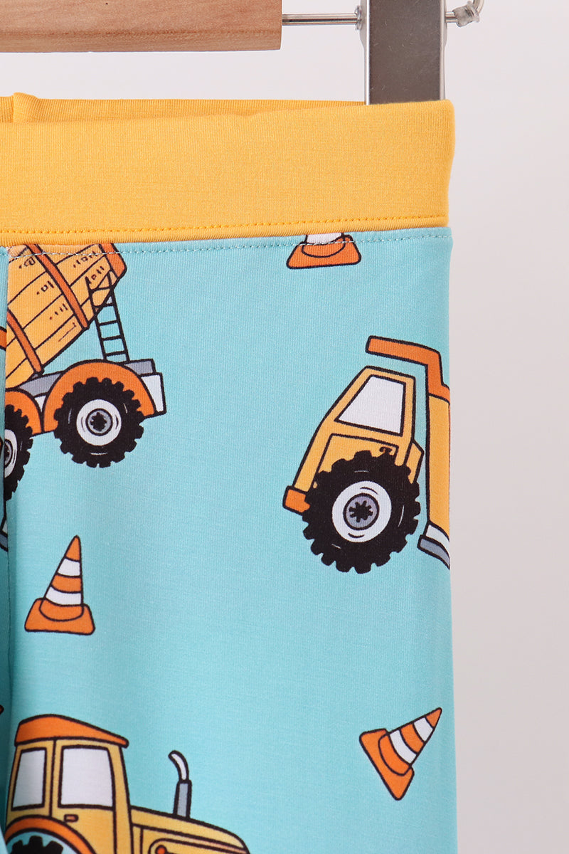 Construction Trucks Bamboo Pajama Set