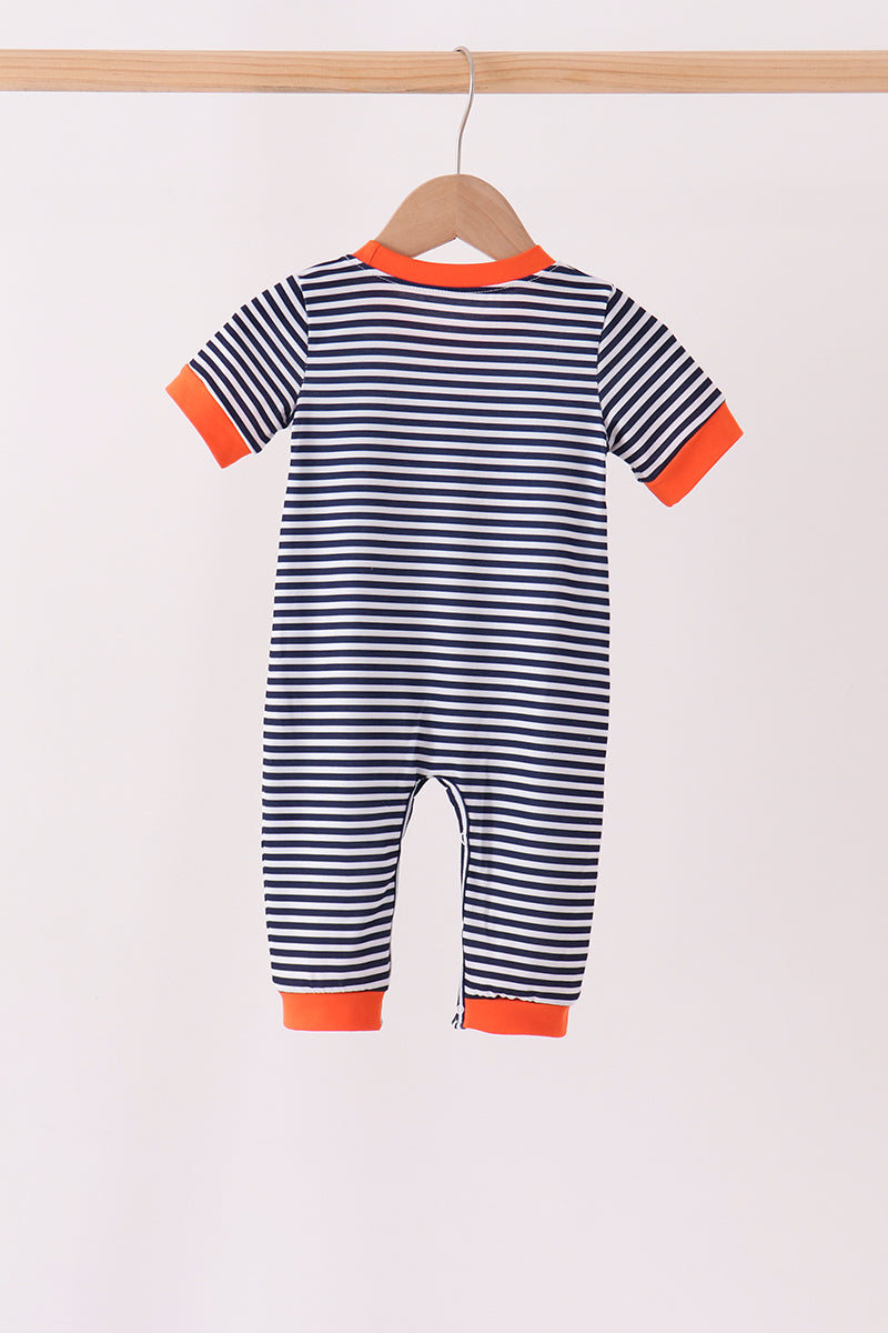 Auburn War Eagle Embroidery Romper