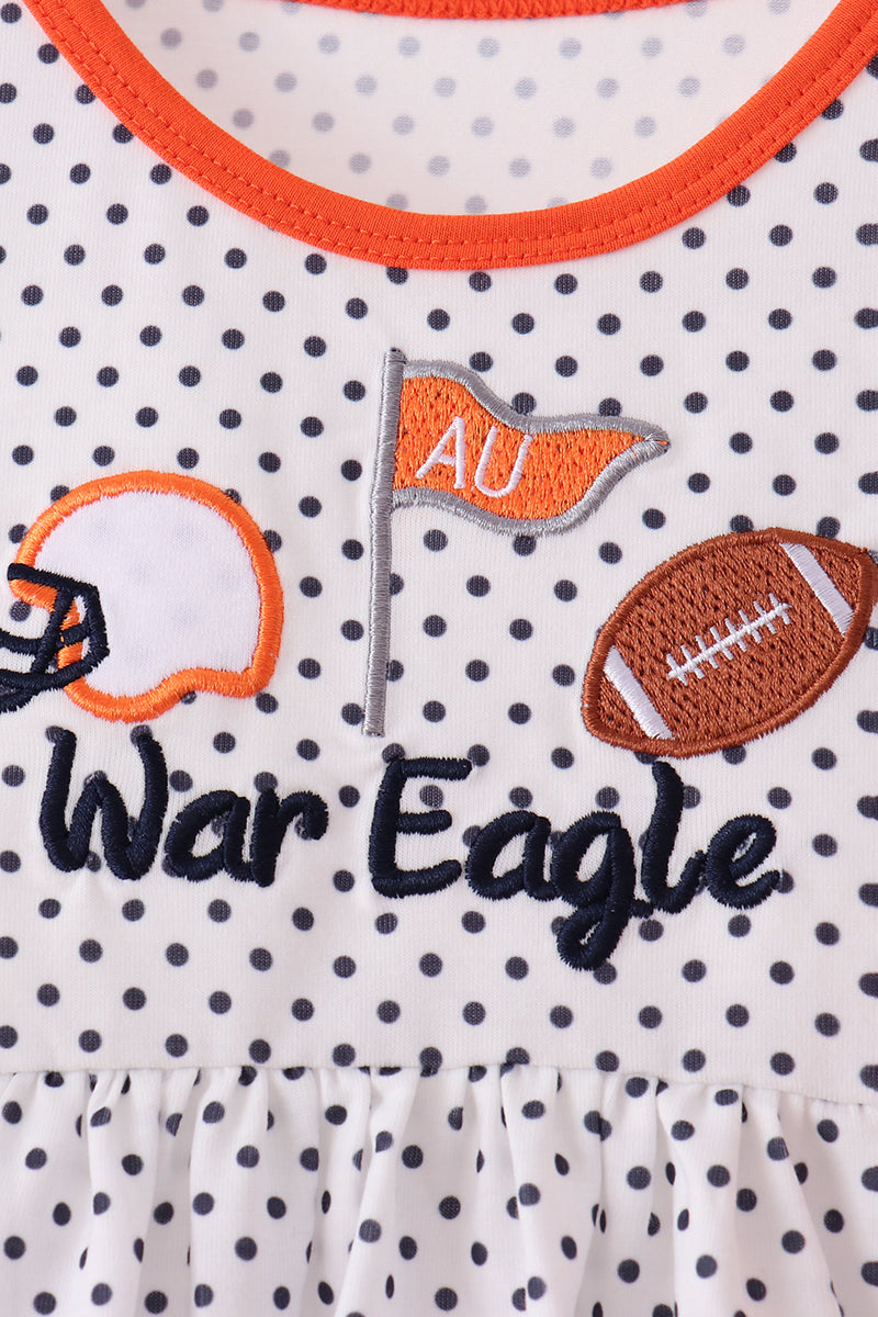 Auburn War Eagle Embroidery Bloomer Set