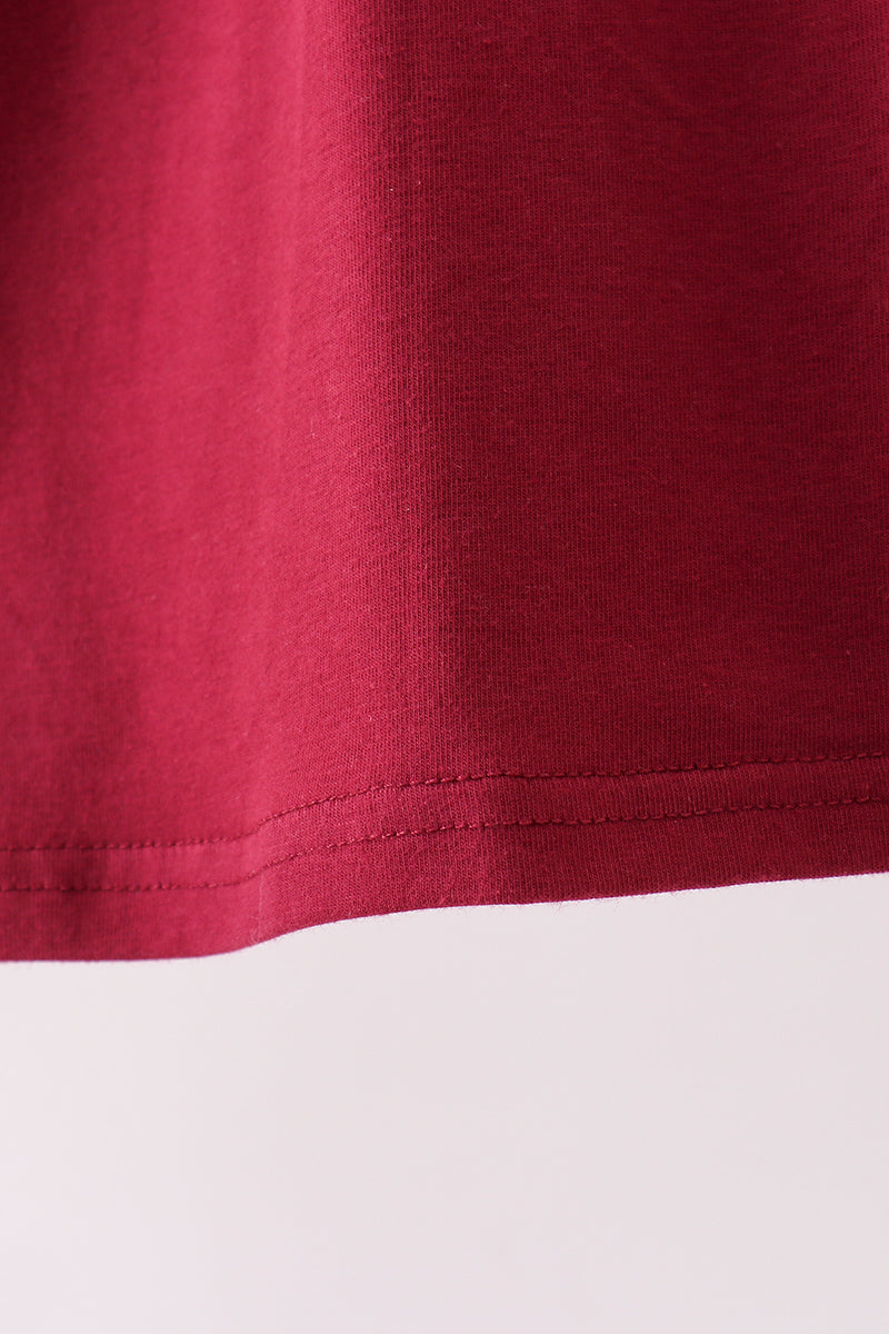 Premium Maroon Georgia bulldog applique dress