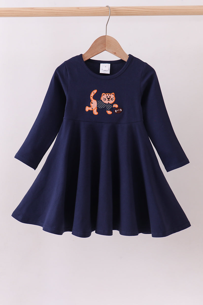 Premium Navy Clemson tiger applique dress