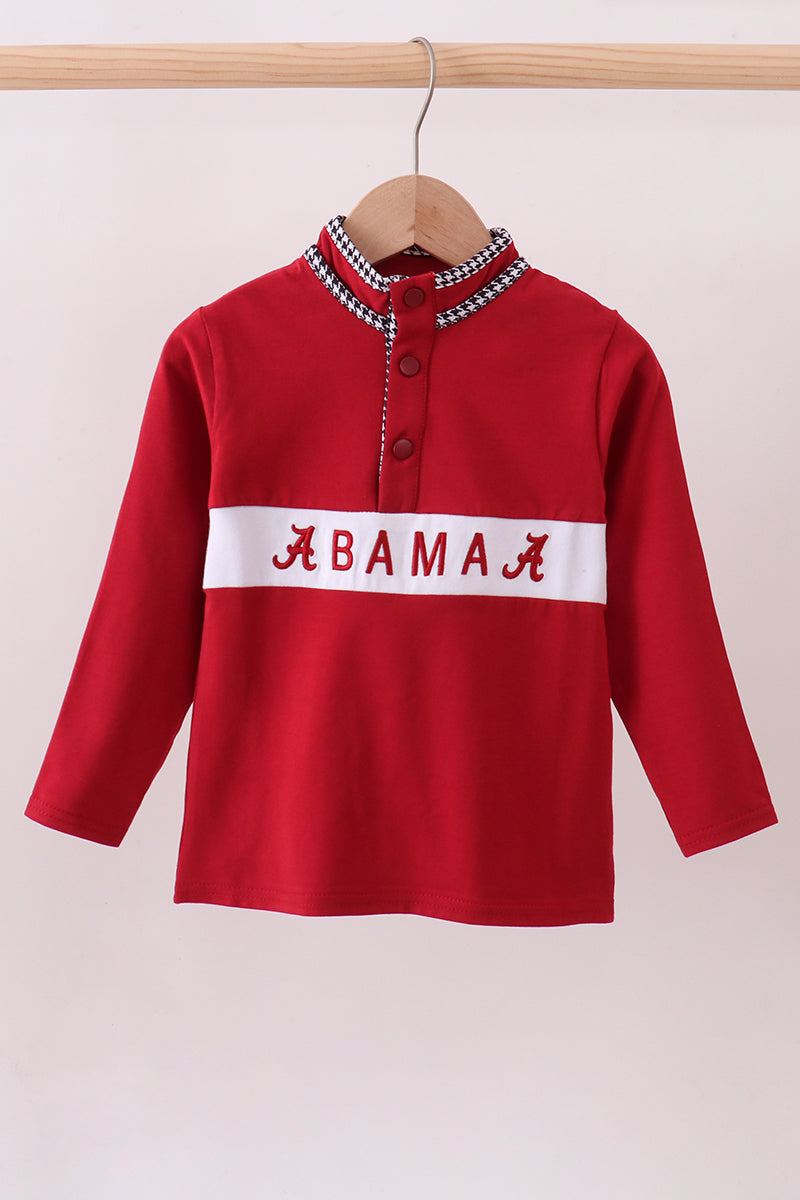 Premium Maroon Alabama embroidery top
