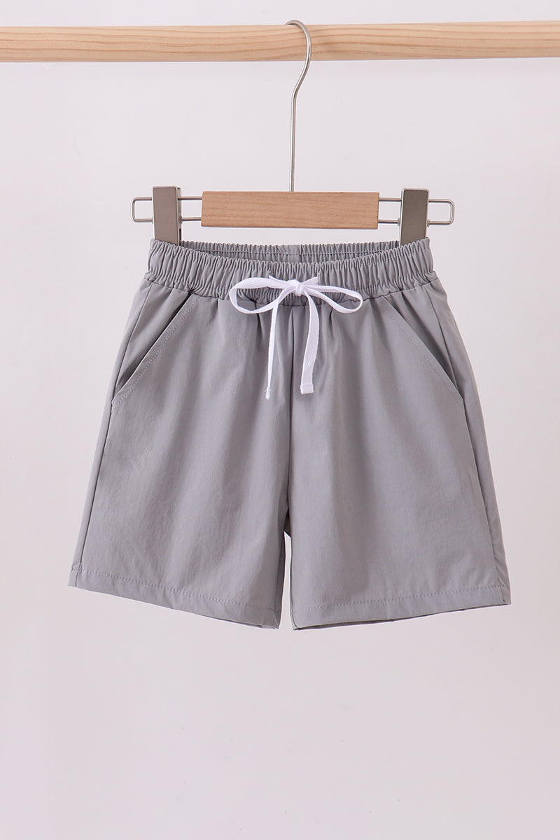 Light grey pocket performance shorts