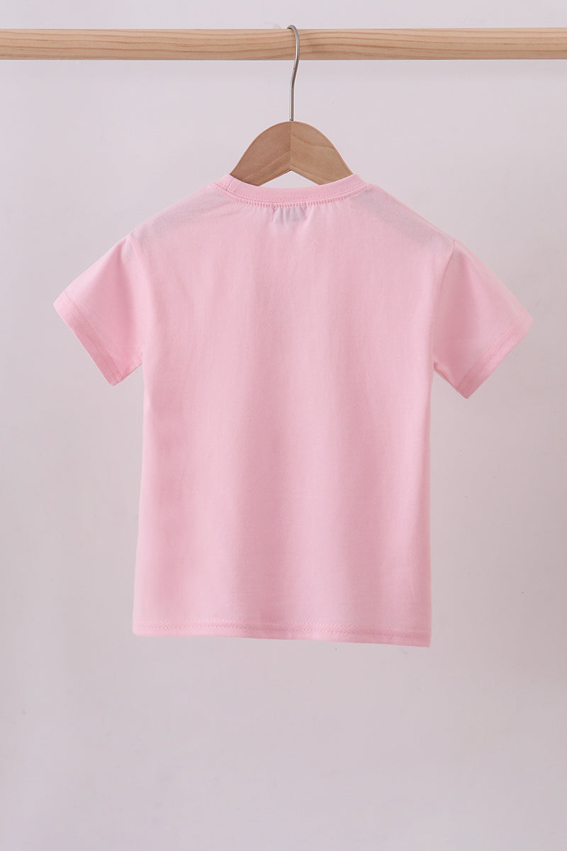 Pink baseball graphic top