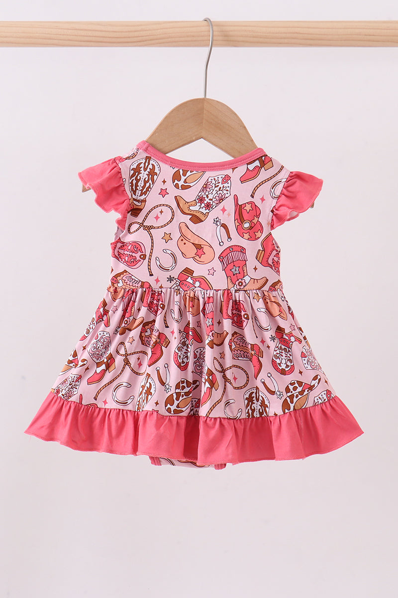 Pink cowgirl bamboo bubble