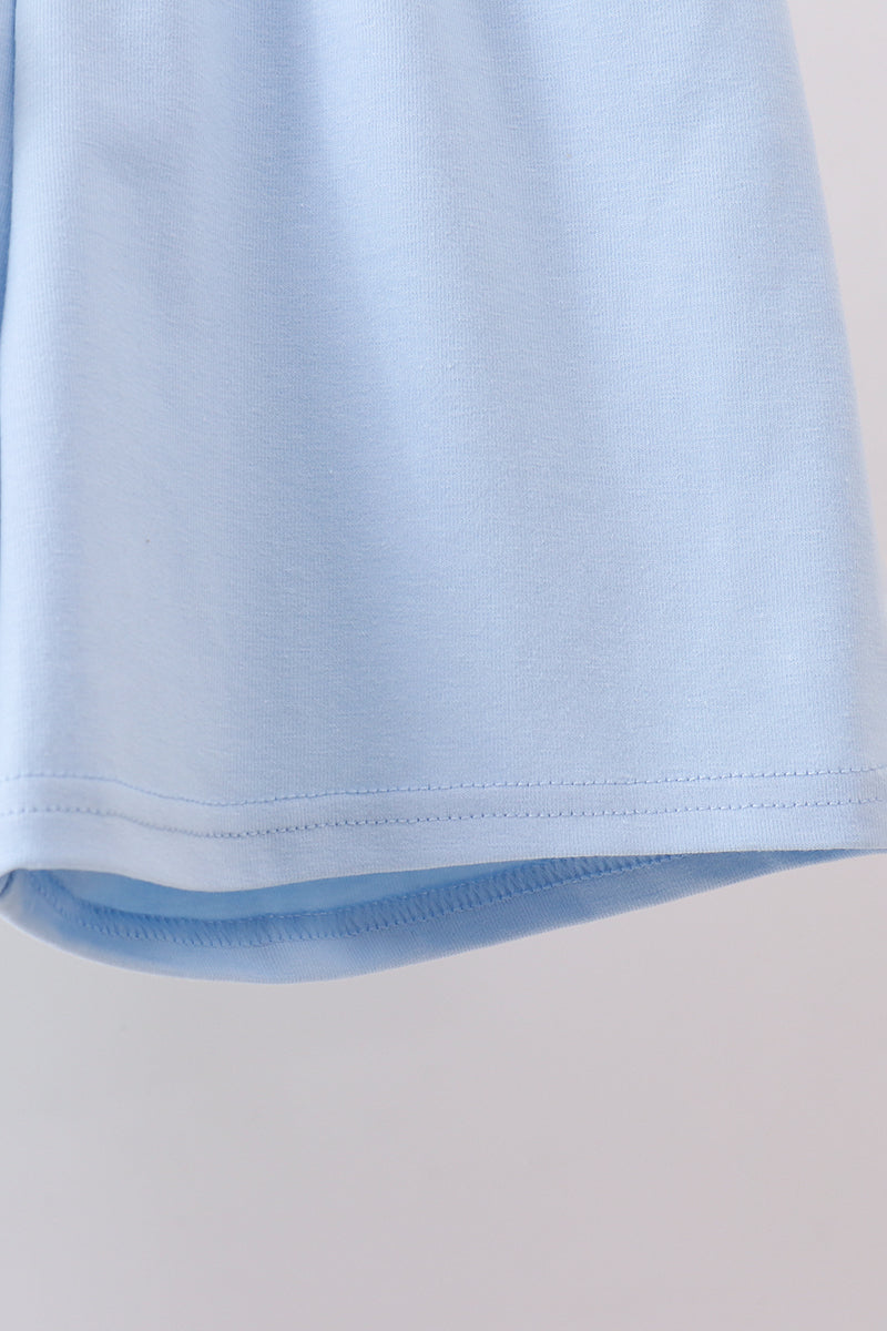 Green stripe clover golf cart applique shorts set