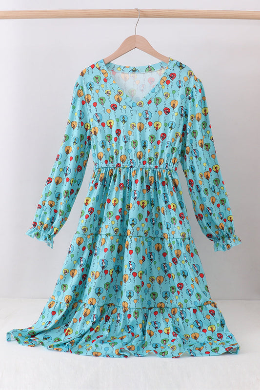Mint Dr. Seuss print women dress