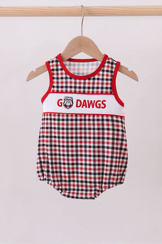 Georgia go dawgs embroidery plaid bubble