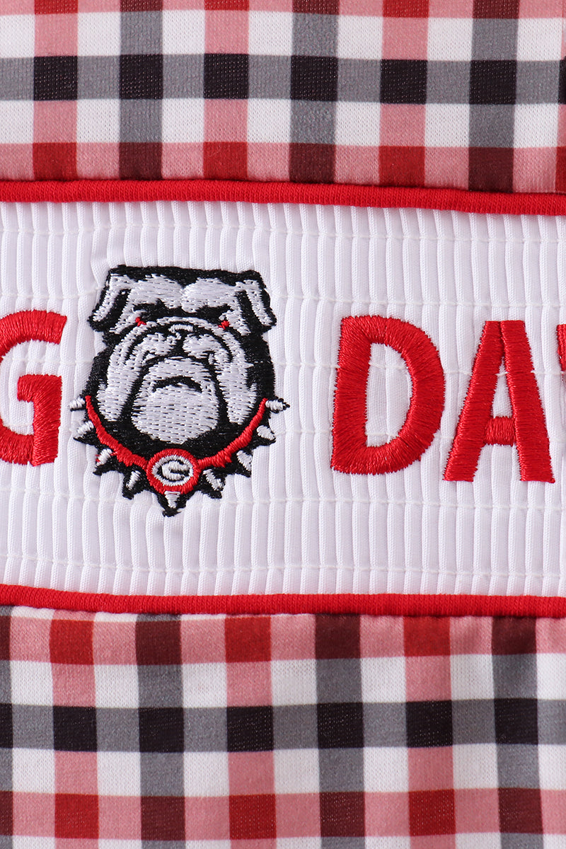 Georgia go dawgs embroidery plaid bubble