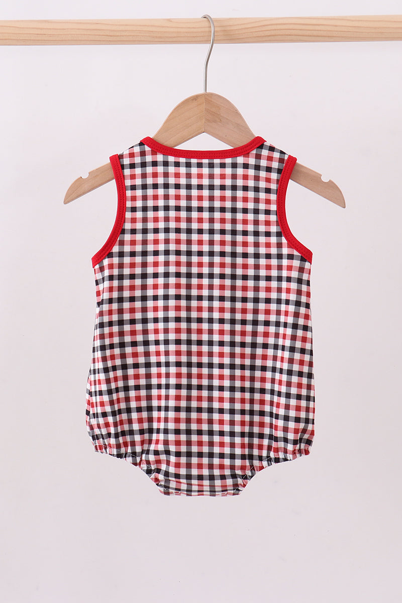 Georgia go dawgs embroidery plaid bubble