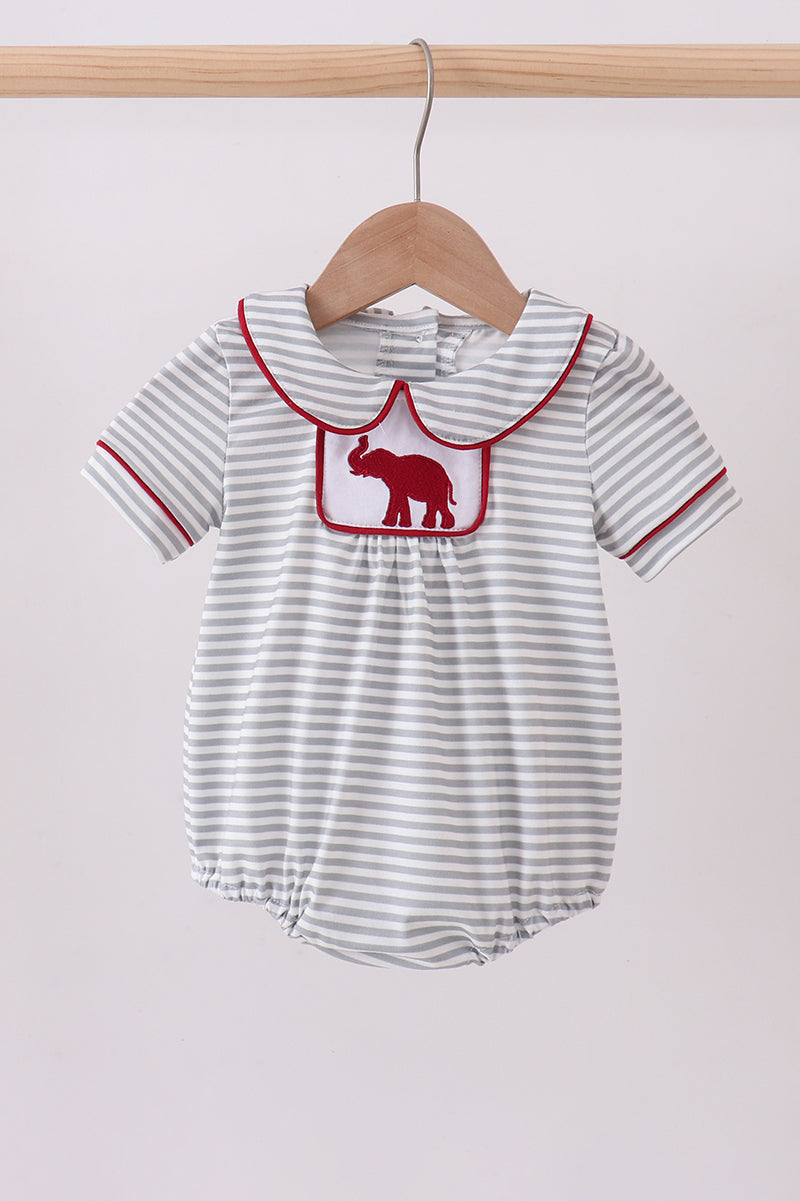 Maroon Alabama embroidery stripe bubble