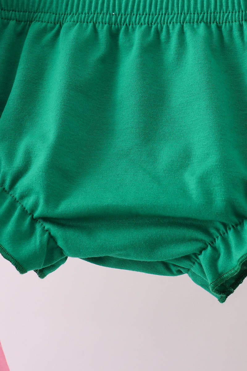 Green golf embroidery bloomer set