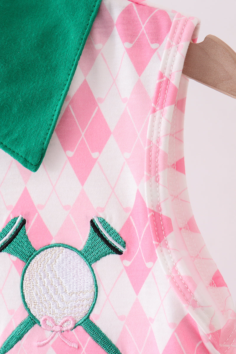 Green golf polo tennis dress