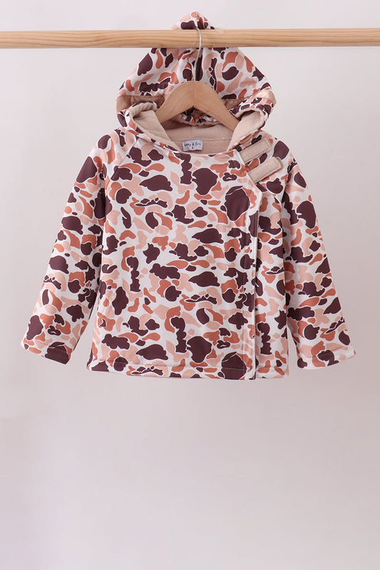 Camouflage Fleece Hoodie Jacket