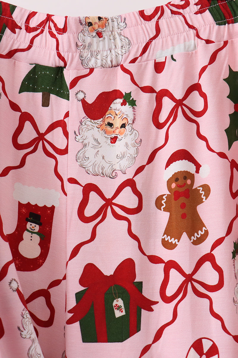 Pink Christmas Tree Bamboo Mom&me Pajama Set